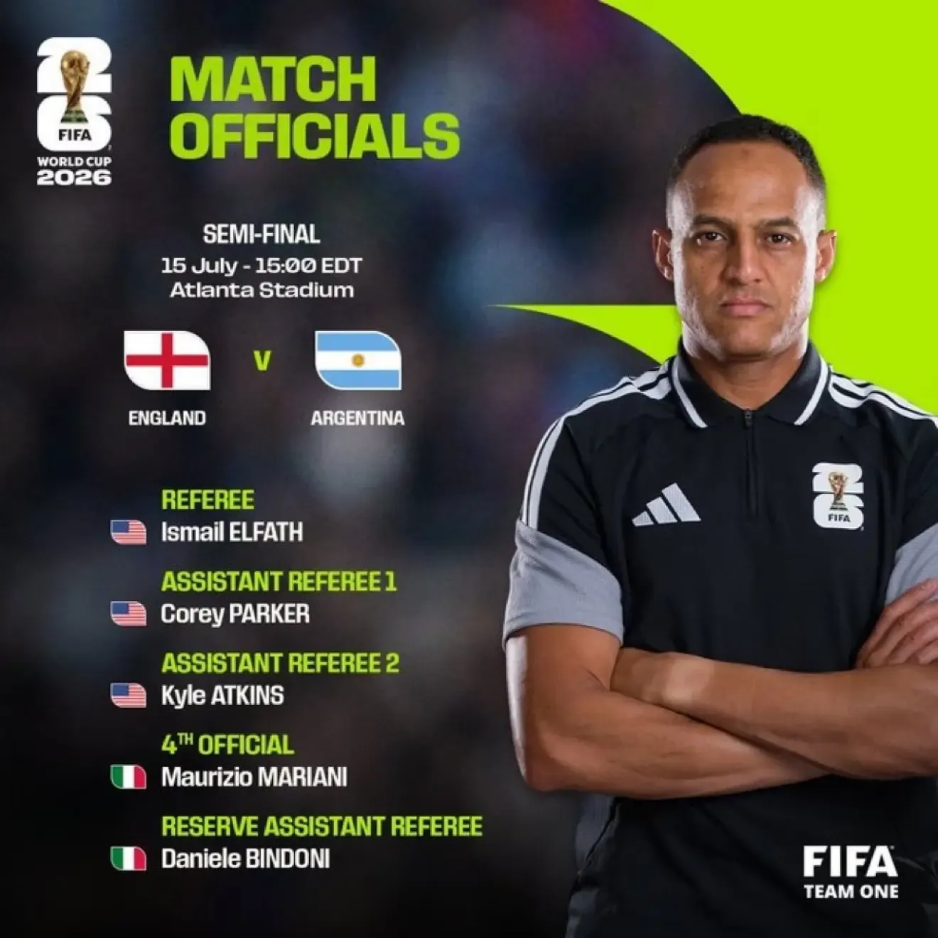 Árbitros Inglaterra-Argentina