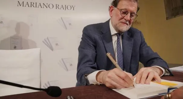 El expresidente del Gobierno, Mariano Rajoy, en la presentación de su libro 'El arte de gobernar'