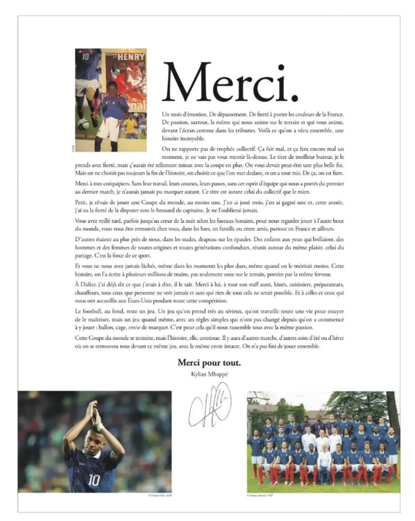 Carta abierta de Mbappé