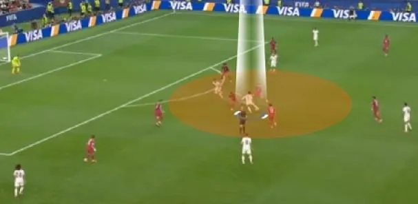 Ferran Torres, en la acción del tanto español contra Portugal&nbsp;