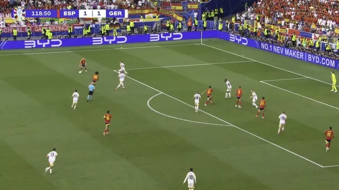 Gol de Mikel Merino (2-1) en el España 2-1 Alemania