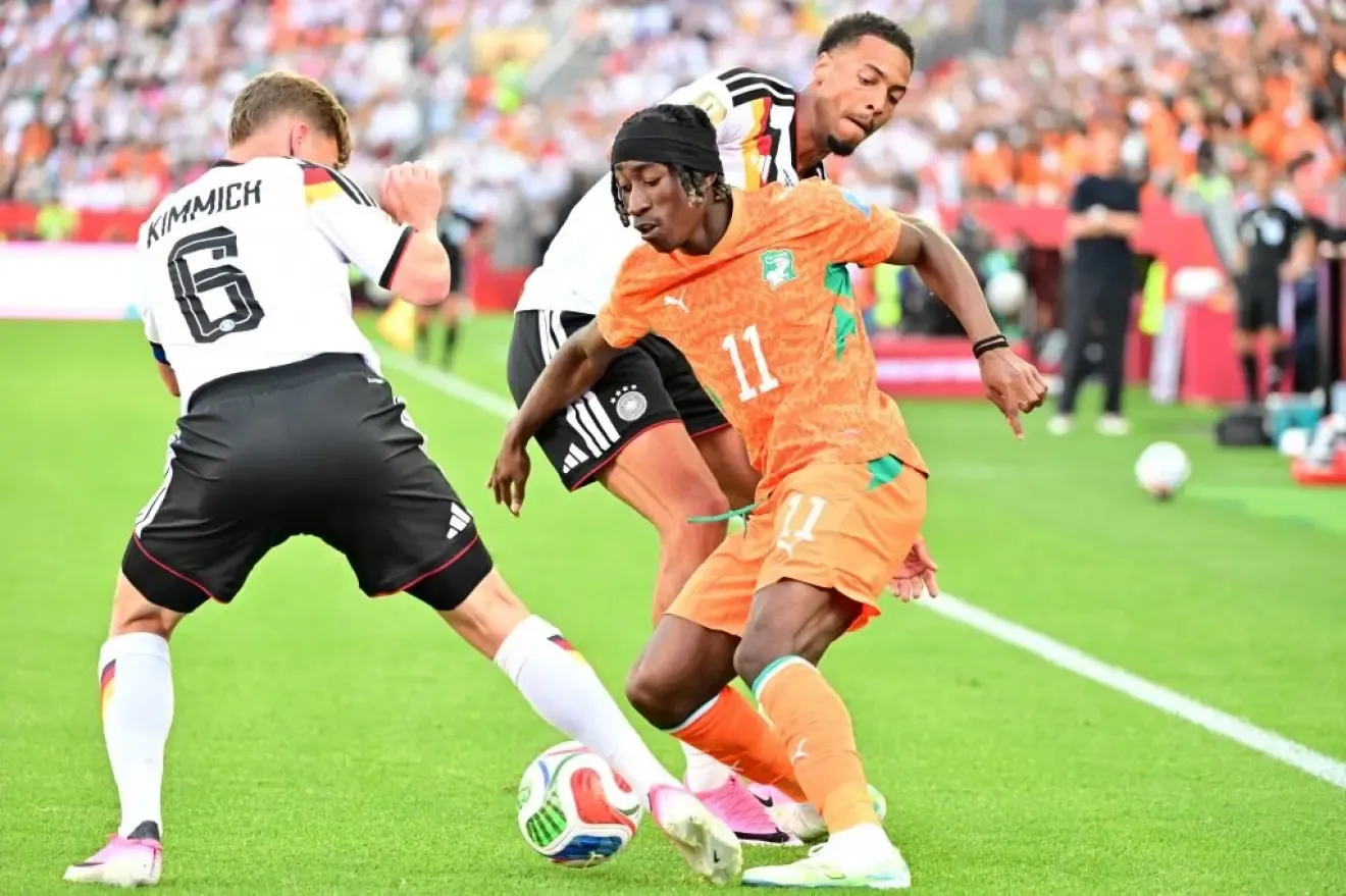 Diomandé en el partido contra Alemania.