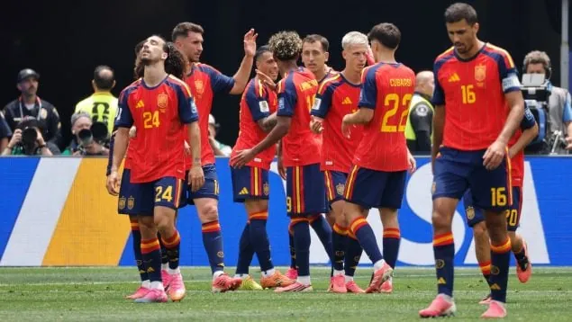 Jugadores de la selección española