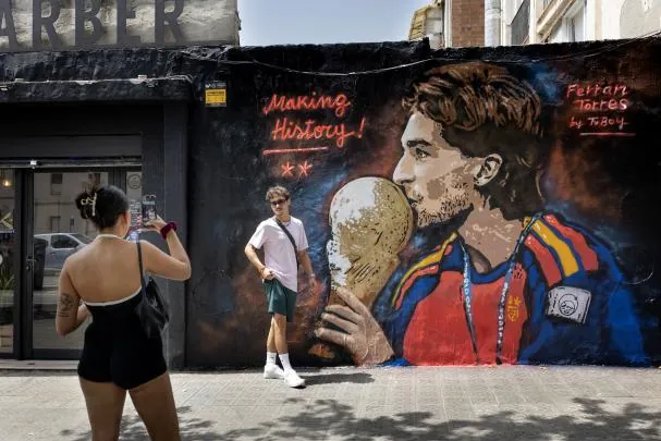 Nuevo mural de TVboy, donde estaba el de Messi