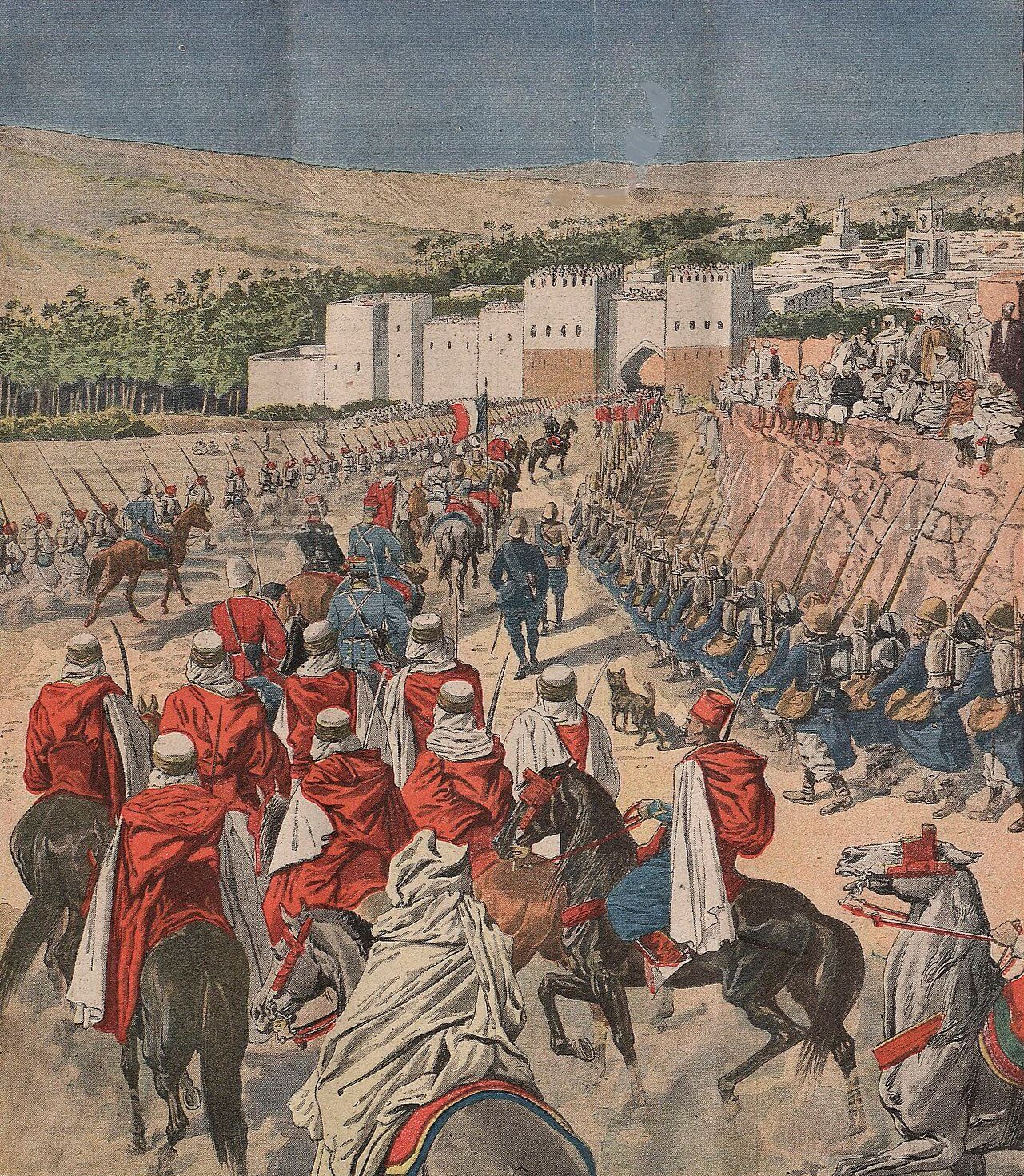 “In Morocco, the column of General Baumgarten occupies Taza”, Le Petit Journal, May 1914