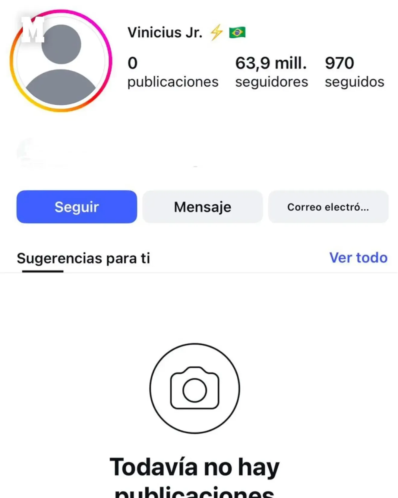 Perfil de Vinicius en Instagram.