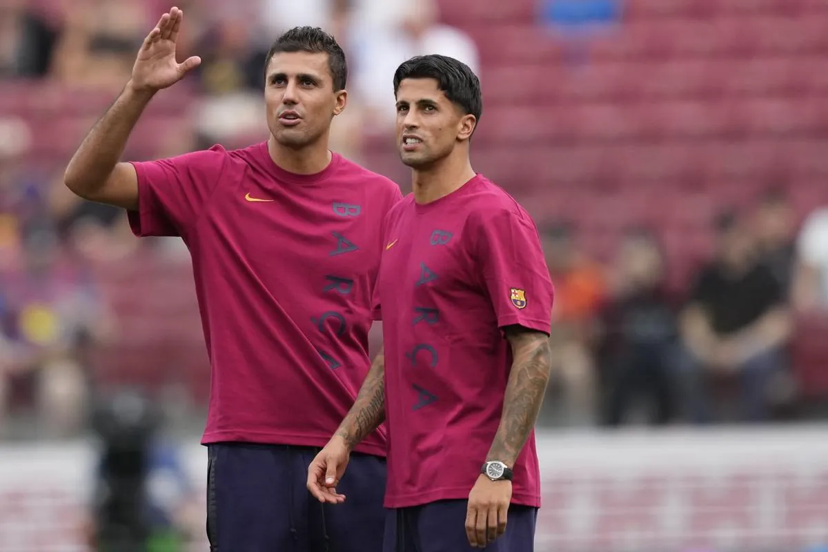 Rodri no se entrenó con el resto de compañeros, a diferencia de Cancelo, quie lo hizo con normalidad