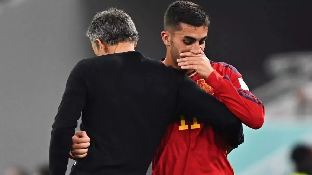 Luis Enrique y Ferran, en su etapa juntos en la selección española